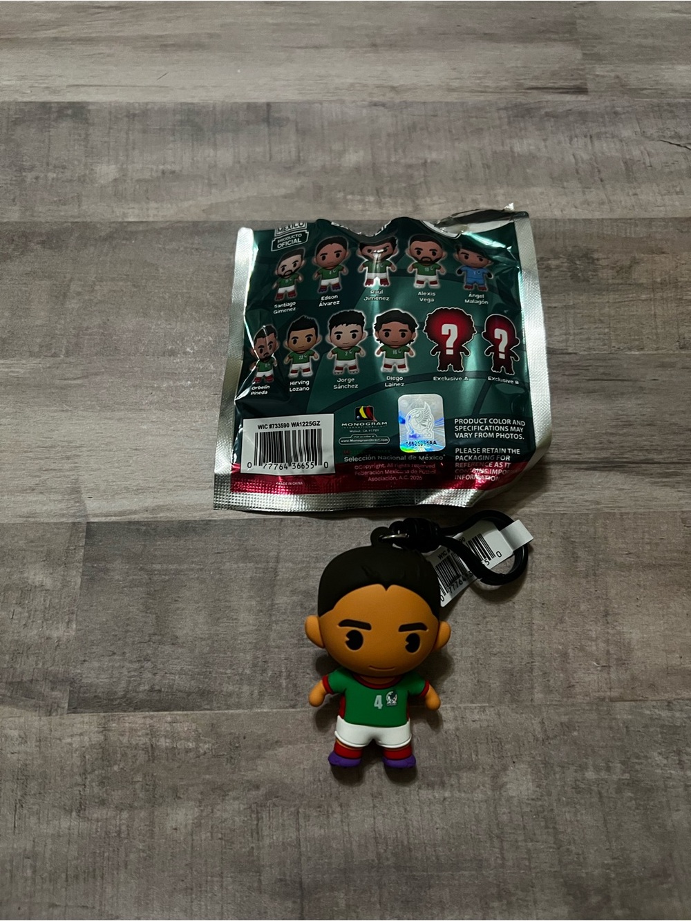 2026 FIFA World Cup Team Mexico Edson Alvarez Figural Bag Clip, E. Alvarez